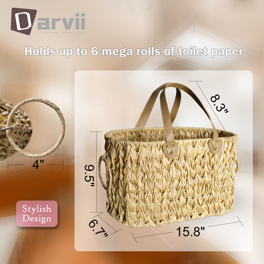 The Elegance and Functionality of Darvii Woven Toilet Paper Baskets