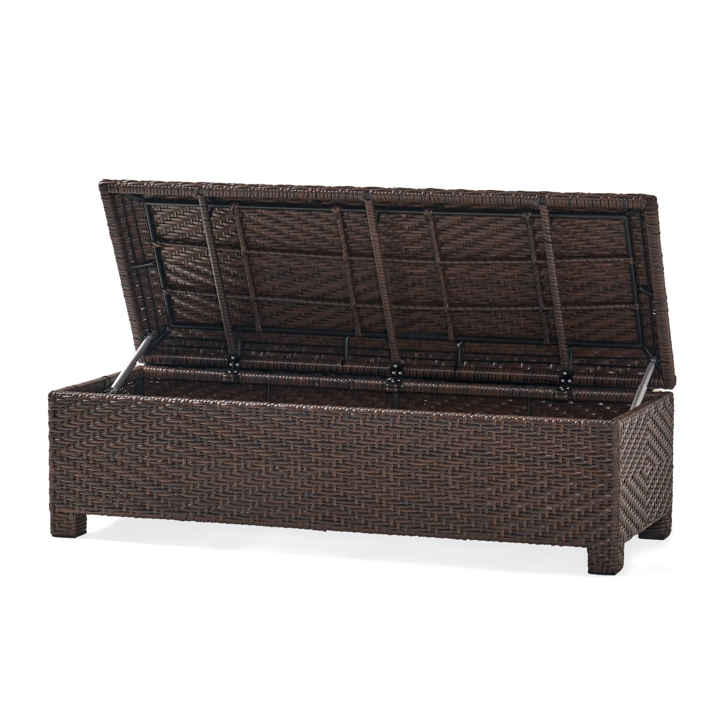 SANTIAGO PE WICKER STORAGE BENCH