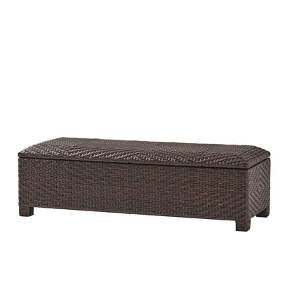 SANTIAGO PE WICKER STORAGE BENCH