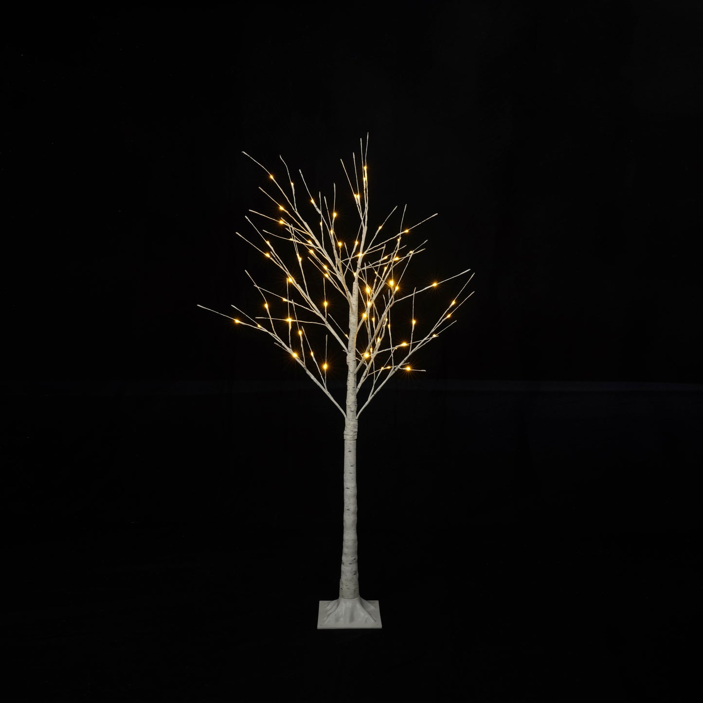 Set of Lighted Birch Tree, 4FT 48 LED/5FT 72 LED/6FT 96 LED Artificial Tree with Warm White Lights, Christmas Tree for Decoration Inside and Outside