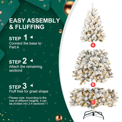 7FT PVC Memory Wire Christmas tree (With Light)